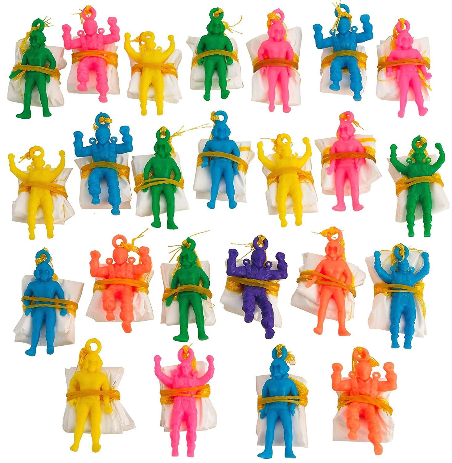 Mini Vinyl Paratroopers 24 Pack Assorted Colors Cool Airborne Action