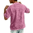 thumbnail image 5 of GrmtClth Distressed Henley Shirts for Men Retro Short Sleeve Cotton Shirts Casual Button Down Acid Wash Tee Shirts Heavyweight Pullover Pink XXXL, 5 of 8