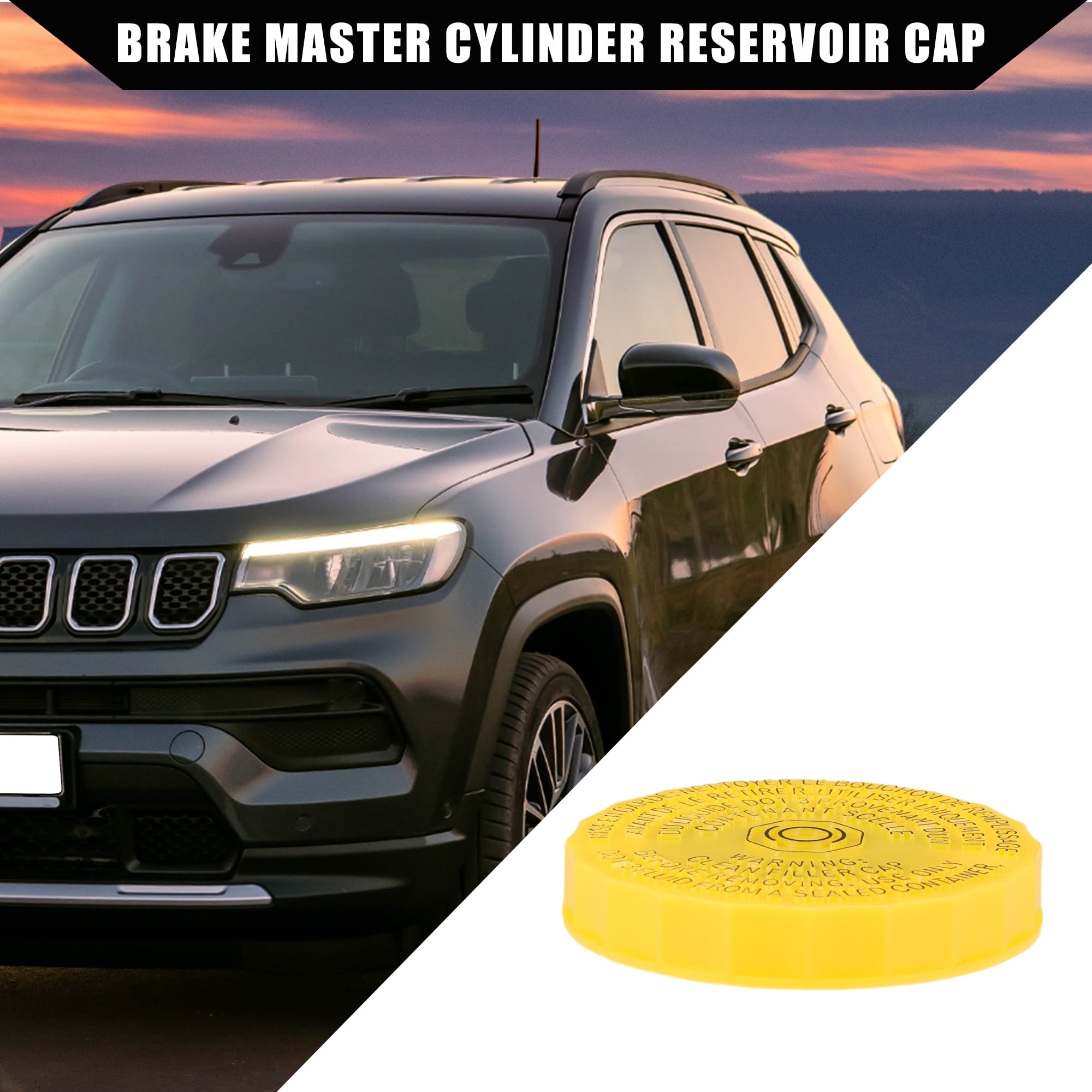 Brake Reservoir Cap For Jeep Cherokee, Wrangler, Compass & More (2014-2020) | OEM Fit