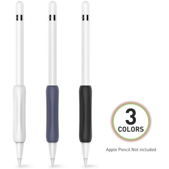 Delidigi Lot de 3 Supports en Silicone pour iPencil, Étui Ergonomique Compatible avec Apple Pencil 1ère et 2ème