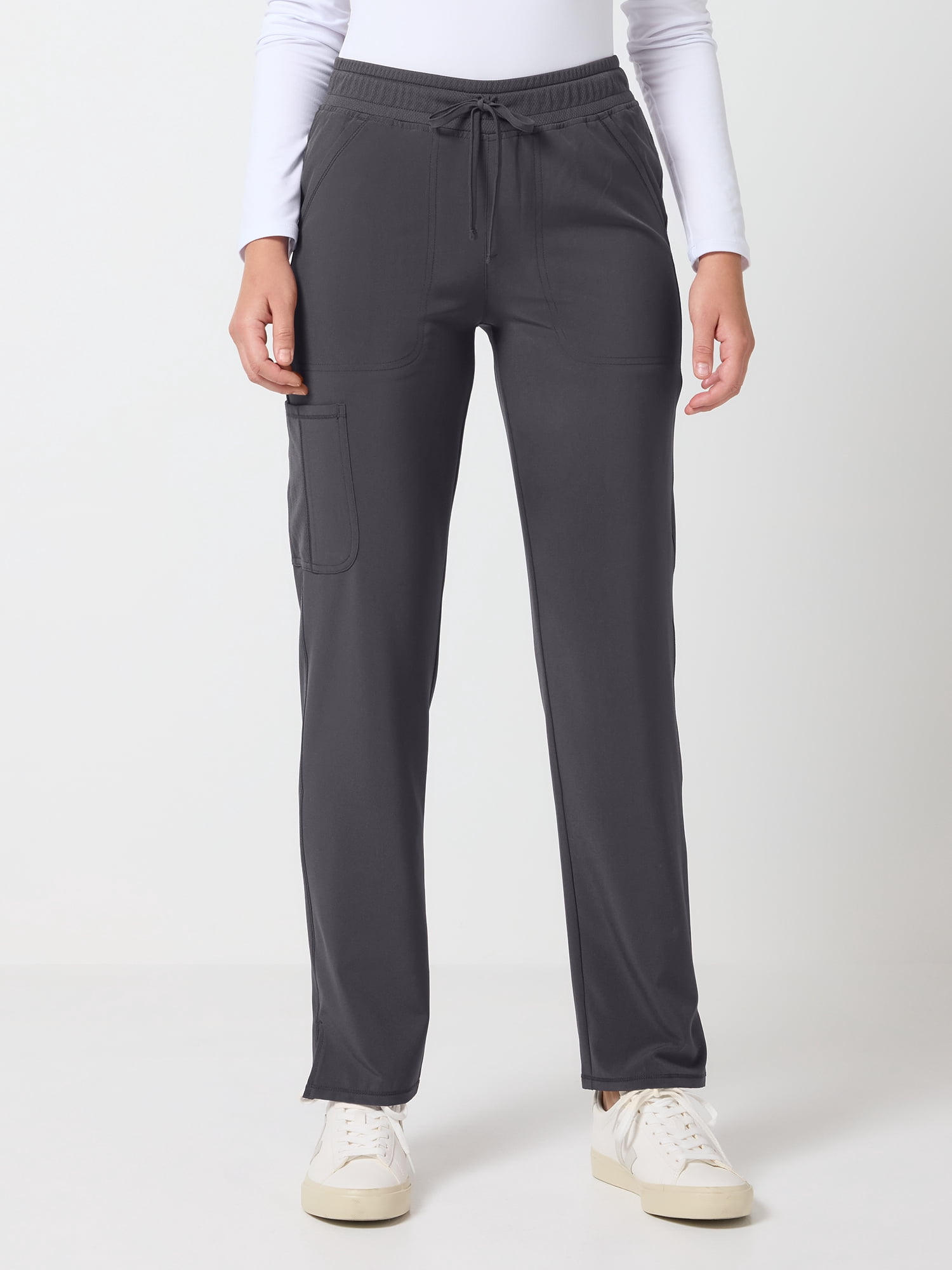 Scrubstar Performance Women’s Antimicrobial Drawstring Cargo Straight Leg Scrub Pant, Sizes XS–3XL