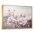 thumbnail image 2 of Designart "Pink Magnolias In Full Bloom II" Flowers Floater Framed Canvas Art Print, 2 of 5