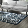 thumbnail image 1 of Modway R-1128A-810 Kalinda Rustic Vintage Moroccan Trellis Area Rug, 8x10, Ivory/Moroccan Blue/Brown, 1 of 8