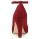 thumbnail image 3 of Zapatillas Correa De Tobillo Tacón De Aguja Punta Redonda De Las Mujeres Allegra K Rojo 41, 3 of 6