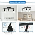 thumbnail image 2 of MELUCEE 3 Light Bathroom Vanity Light Black Track Lighting Fixtures Ceiling with Rotatable Track Head, 2 of 7