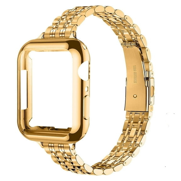Slim Watch Band Compatible with Apple Watch 42mm 46mm Metal Stainless Steel Watchband Suitable for iWatch series 10 Women Luxury Strap