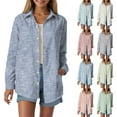 thumbnail image 2 of vigerkar Womens Button Down Shirts Cotton Striped Dress Shirt Long Sleeve Collared Office Work Blouses Tops Grey, XL, 2 of 6