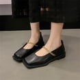 thumbnail image 2 of Domuza Mary Jane Shoes Women Slip on Dressy Ballerina Flats 2026 Vintage Non-Slip Shoes for School Office Walking Casual Formal Work Black 5.5（EU-36）, 2 of 4