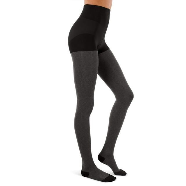 Jomi Compression Collants Collection Femmes, 15-20mmHg Opaque Bout Fermé 174 (TG, Gris Chiné)