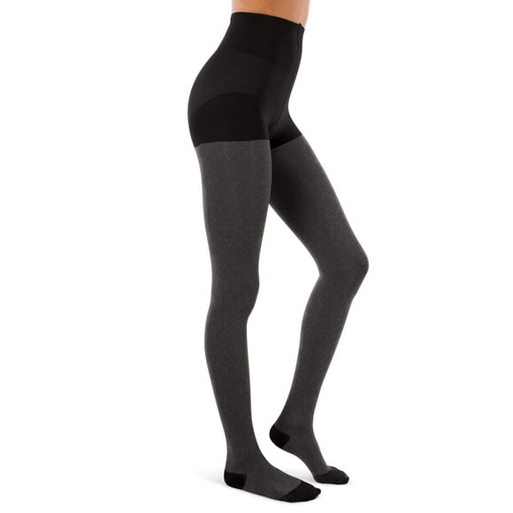 Jomi Compression Collants Collection Femmes, 15-20mmHg Opaque Bout Fermé 174 (Petit, Gris Chiné)