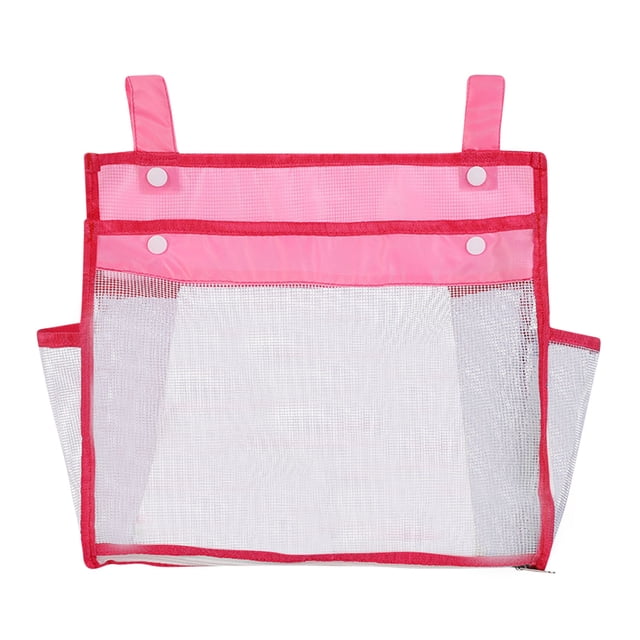 Red Mesh Beach Tote Bag For Kids Foldable Nylon Toy Storage For Pool And Grocery