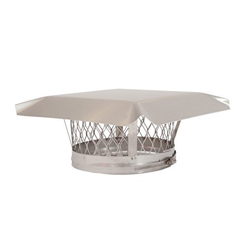 HY-C LC9 Round Stainless Steel Clamp on Single Flue Liner Chimney Cap, 9"