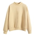 thumbnail image 1 of Sweat à Capuche Sans Capuche pour Femmes Col Rond Couleur Unie Col Roulé Manches Longues Plus Velours Caractéristiques, Sweat à Capuche Sans Capuche pour Femmes TTTTG, 1 of 3