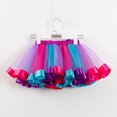 thumbnail image 4 of Odeerbi Girls Tutu Skirt Toddler Baby Cute Rainbow Net Yarn Princess Skirt Pettiskirt Multi-color Skirt Bow Hairpin Set Blue, 4 of 7