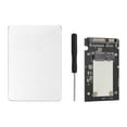 thumbnail image 1 of Caja adaptadora SSD de aleación de aluminio Transmisión de fecha de 6 Gbps Tarjeta adaptadora de disco duro MSATA a SATA3.0 ultrafina para computadora Plata, 1 of 14