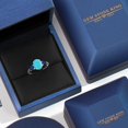 thumbnail image 5 of Gem Stone King 925 Silver and 10K Yellow Gold Green Turquoise and Blue Sapphire Engagement Ring for Women | 2.50 Cttw | Oval 9X7MM | Gemstone Birthstone | Size 6, 5 of 6