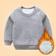 thumbnail image 2 of Mercatoo Boys Girls 𝐅𝐥eece Lined Crewneck Sweatshirt Toddler Baby Winter Sherp𝐚 Lined Sweatshirt Pullover Tops Cotton Shirt, 2 of 4