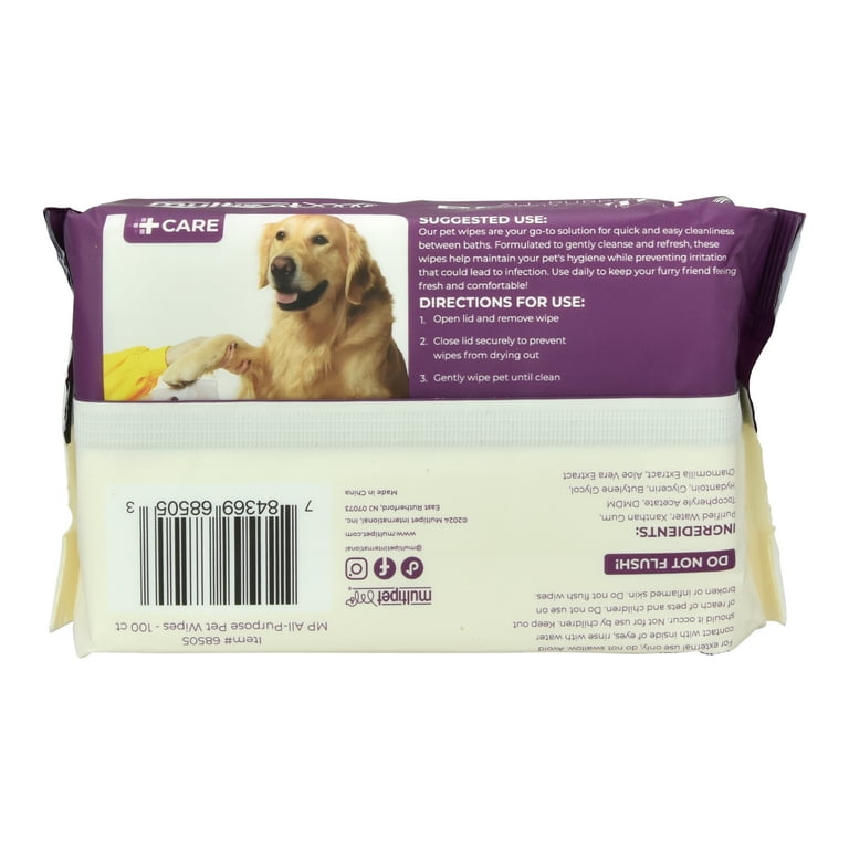 Multipet All-Purpose Pet Wipes, 100 Count photo 3