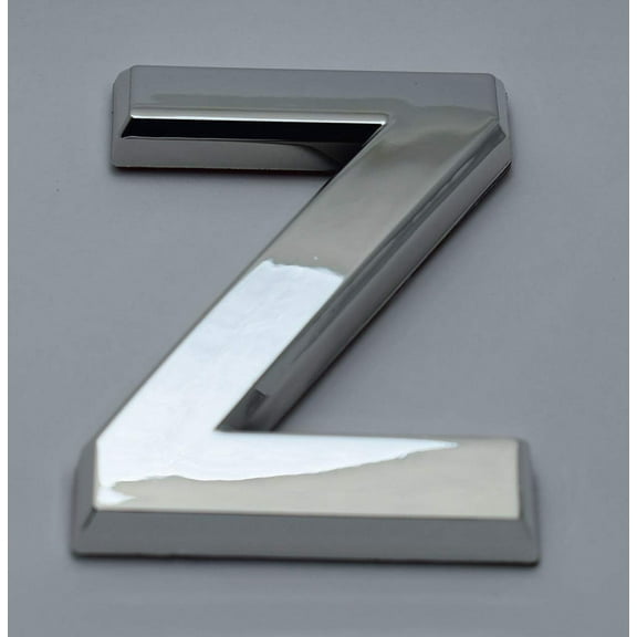 1 PCS - Apartment Number Sign/Mailbox Number Sign, Door Number Sign. Letter Z (Silver,3D, Size 2.75 x 1.75, Comes with Double Sided Tape)- The Maple line