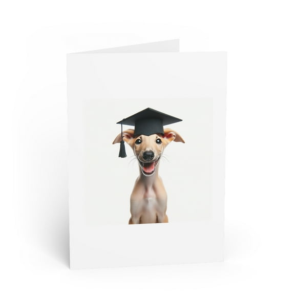 DistinctInk Greeting Card / Note Card - Azawakh Puppy Graduation - PACK of 3
