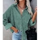 thumbnail image 2 of Chaqueta De Blusas De Gran Tamaño, Estilo De Gran Tamaño Con Puños Abotonados, Camisa Con Botones, Suave Y Cómoda Para Primavera, Otoño, Principios De Invierno ANGGREK Otros, 2 of 5