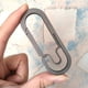 thumbnail image 3 of Mosquetón ultraligero de aleación de titanio con cierre de resorte. 4cm Plata, 3 of 9