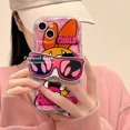 thumbnail image 3 of Funda + Soporte Para Gafas Compatible Para iPhone XR 14 13 11 12 Pro Max 8 7 6 6s Plus SE 2020 XS De Teléfono De Dibujos Animados Protección Suave Cubierta Trasera, 3 of 4