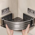 thumbnail image 2 of No-Drill Corner Shower Organizer with Hooks | Rust-Proof Aluminum Shower Rack | Self-Adhesive Wall-Mounted Shelf | Versatile Storage for Bathroom & Kitchen, 2 of 10