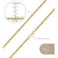 thumbnail image 3 of Jewelry Atelier Gold Chain Necklace Collection - 14K Solid Yellow Gold Filled Rope Chain Necklaces for Women and Men with Different Sizes (2.1mm, 2.7mm, or 3.8mm), 3 of 12