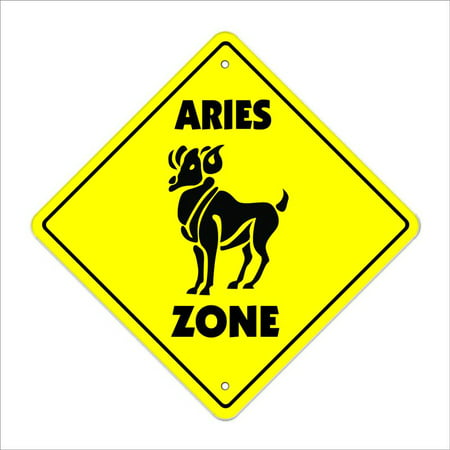 Aries Crossing Sign Zone Xing | Indoor/Outdoor | 14