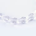thumbnail image 1 of Transparent Glass Bead Strands Faceted Teardrop Clear 8x6mm Hole: 1mm about 65pcs/strand 17.99 inch(45.7cm), 1 of 2