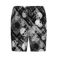 thumbnail image 4 of Fotbe Seamless Pattern With Skulls Pajama Shorts for Men, Men's Pajama Bottoms, Sleepwear,Short Pajama Pants-4X-Large, 4 of 9
