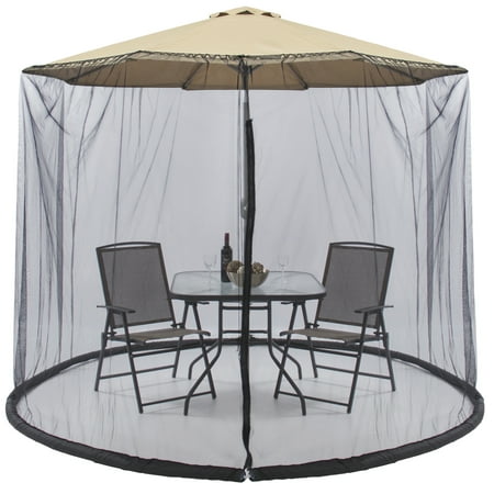 Best Choice Products 9ft Patio Umbrella Bug Screen w/ Zipper Door. Polyester Netting - (Best Patio Doors For The Money)