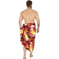 thumbnail image 2 of HAPPY BAY Men's Swim Trunk Bathing Suit Sarong Pareo Beach Wrap One Size Red-E623 Summer Vacation Party, 2 of 3