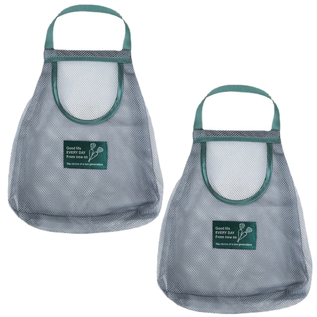 Bolsas de malla de almacenamiento colgantes portátiles para alimentos, frutas y verduras