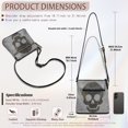 thumbnail image 7 of Kuiaobaty Skull Print Vegan Leather Crossbody Bag for Women, Lightweight Medium Size Messenger Handbag Crossbody, Punk Large Capacity Sling Purse with Adjustable Strap for Travel, 7 of 7