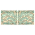 thumbnail image 3 of Mint Green Floral Design Kitchen Curtains Tier Set 27x36 Inch 2 Panels Semi Sheer Light Filtering Privacy UV Protection, 3 of 8