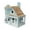 Blue, variant on Home Bazaar Flower Pot Cottage Birdhouse - Light Blue