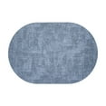 thumbnail image 2 of Oval Leather Placemats Heat Insulation Oil Proof Water Resistant Non-Slip Dining Table Mats for Home Restaurant Western Food Gray Blue Brown, 2 of 6