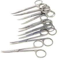 10-Pcs Set, Iris Lab Scissors, 4.5 inch, Curved