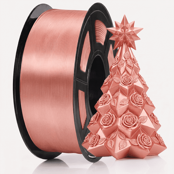 Silk PLA 3D Printing Filament 1.75mm, Pink, 1KG | 1KG Dimensional Accuracy  /- 0.03mm for Most FDM 3D Printers