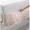 thumbnail image 2 of Food Art Bed Skirt, Organic Vegetables Broccoli Cucumber Carrot Food Vegan Cheese Fish Menu, Elastic Bedskirt Dust Ruffle Wrap Around for Bedding Decor, 4 Sizes, Burnt Orange White, by Ambesonne, 2 of 2