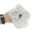 thumbnail image 2 of Unique Bargains 1 Pc Scrunchie Fashion Polka Dot Lace Hair Elastics Blue, 2 of 5