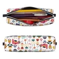 thumbnail image 2 of Naloa Alpaca Flower Leather Pencil Case, Makeup Pouch, Zipper Pouch for Daily Essentials, Storage Organizer, Cosmetics and Stationary Bag, 2 of 7