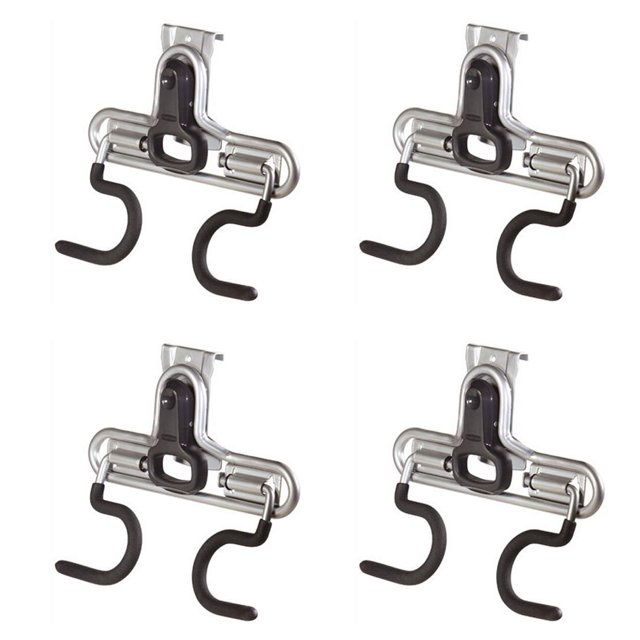 Rubbermaid FastTrack Wall S Hook 2 Handle Tool Storage Organizer Rack (4 Pack)
