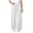White, variant on Xudanell Girl's Sweatpants Drawstring Waist Wide Leg Pants Casual Athletic Trousers Baggy Workout Summer Pants for 11-12 Years