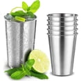 thumbnail image 1 of 6 Pzas Vasos de Acero Inoxidable 304 Apilables de 500 ml, Tazas Reutilizables para Agua, Bebida y Vino en Fiestas, Actividades al Aire Libre, Fácil de Limpiar, 1 of 4