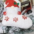 thumbnail image 6 of HUUXIW Christmas Stocking Knitted Socks Santa Claus Candy Bag Xmas Tree Ornament Home Decoration, Red, 1pc, 6 of 8