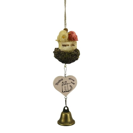 

HengL Wind Chimes Attractive Pleasant Voice Decorative Bird House Cage Wind-bell Home Pendant Ornament for Balcony