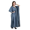 thumbnail image 3 of Women's Kafatan Maxi Summer Caftan Outfit Casual Dress Cover Ups Cotton Silk, Women Kaftans Dresses, S-3XL, Regular to Plus Size, 3 of 5